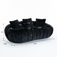 thumbnail image 2 of Lovableguy Floral-shaped Bean Bag Couch for Adults,Soft Faux Fur Loveseat Boneless Floor Sofa with 3 Pillow for Small Space,Bedroom,Apartment,Beige, 2 of 7