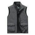 thumbnail image 7 of Yaoyar Men's Golf Lightweight Photo Vest Fishing Travel Safari Vest Softshell Causal Sleeveless Jacket Outerwear With Pockets Gray 4XL, 7 of 7