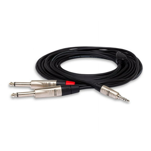 Hosa HMP-006Y Pro Y Cable 3.5mm TRS to 1/4 TS 6ft
