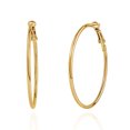 thumbnail image 4 of Fiaya Women Dainty Large Hoop Earrings, Round Circle Lightweight Huggie Gift for Women, Fashion Minimalist Stud for Sister Bff Birthday (Gold-1.97 in), 4 of 4
