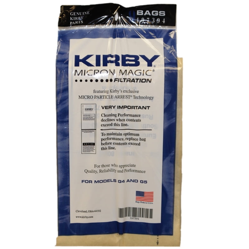 KIRBY MICRON MAGIC HEPA FILTRATION VACUUM BAGS pkg of 3 & 1 Genuine Kirby Belt 
