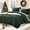Dark Green, variant on Plush Comforter Set Full Size Blue Grey, Flannel Velvet Comforter Sets 7 Pieces Bed in a Bag, Soft Warm Winter Bedding Set with Sheets, Pillowcases & Shams