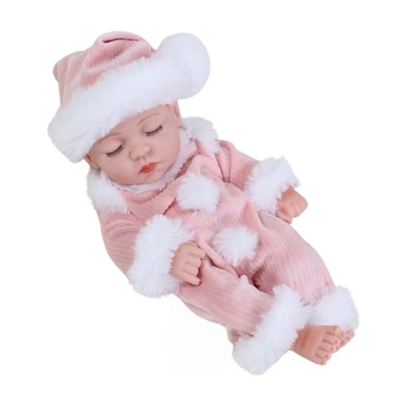 Herunwer Full Body Silicone Reborn Dolls Can Open Mouth Realistic Silicone Premature Baby Dolls with Hand-Rooted Gold Hair for Cuddling,Role Playing