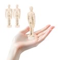 thumbnail image 1 of BEADCEST 3 Inch Wooden Mannequin Model For Drawing - Art - And Display Adjustable Figure, 1 of 5