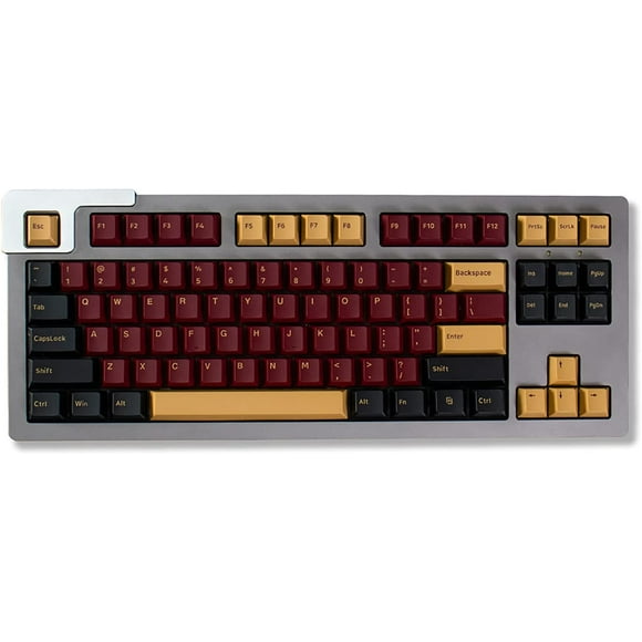 PBT Keycaps 168 Keys Doubleshot Cherry Profile Thick Keycap for Cherry MX Switch Mechanical Keyboards(Red Samurai)