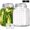 1.1 Gal*2-Wide Mouth, variant on Large Square Glass Jars with Airtight Lids (1.3 Gallon, Set of 2), Space-Saving Canisters for Bulk Flour and Rice Storage, Ideal for Large-Batch Fermenting, Pickling and Kombucha