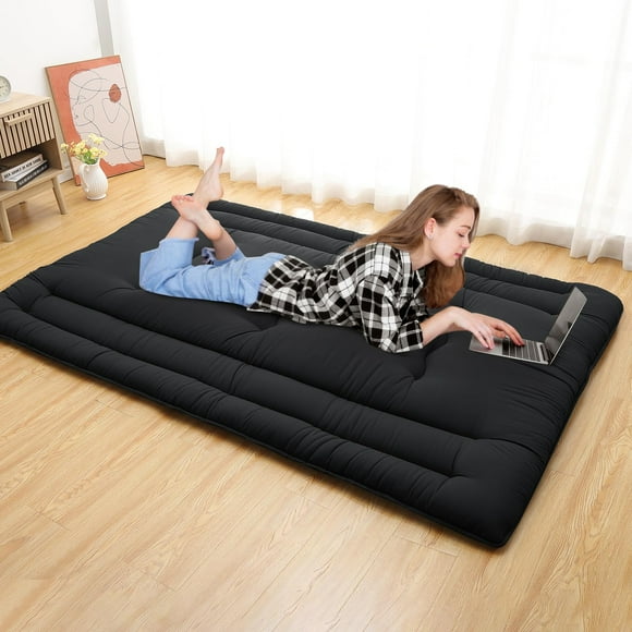 Kojooin Colchón de Piso, Colchón Plegable, Colchoneta para Dormir de Estilo Japonés, Colchón Enrollable para Acampar, Apartamento de Viaje, Colchón Tatami Portátil para Niños