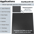thumbnail image 3 of BuyPlastic Black HDPE StarBoard AS, Anti Skid Marine Grade Plastic Sheet 1/2" x 12" x 27" , Diamond Pattern High Density Polyethylene Panel, 3 of 5