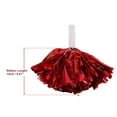 thumbnail image 3 of Unique Bargains 1 Pair Cheerleader Pom Poms Handle Cheerleading Practice Poms Red, 3 of 6
