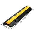 thumbnail image 2 of Yescom Cable Ramp Protector 1 Channel Garden Hose Protecitive 22000 Lbs Load Capacity Speed Bump for Road Driveway, 2 of 9