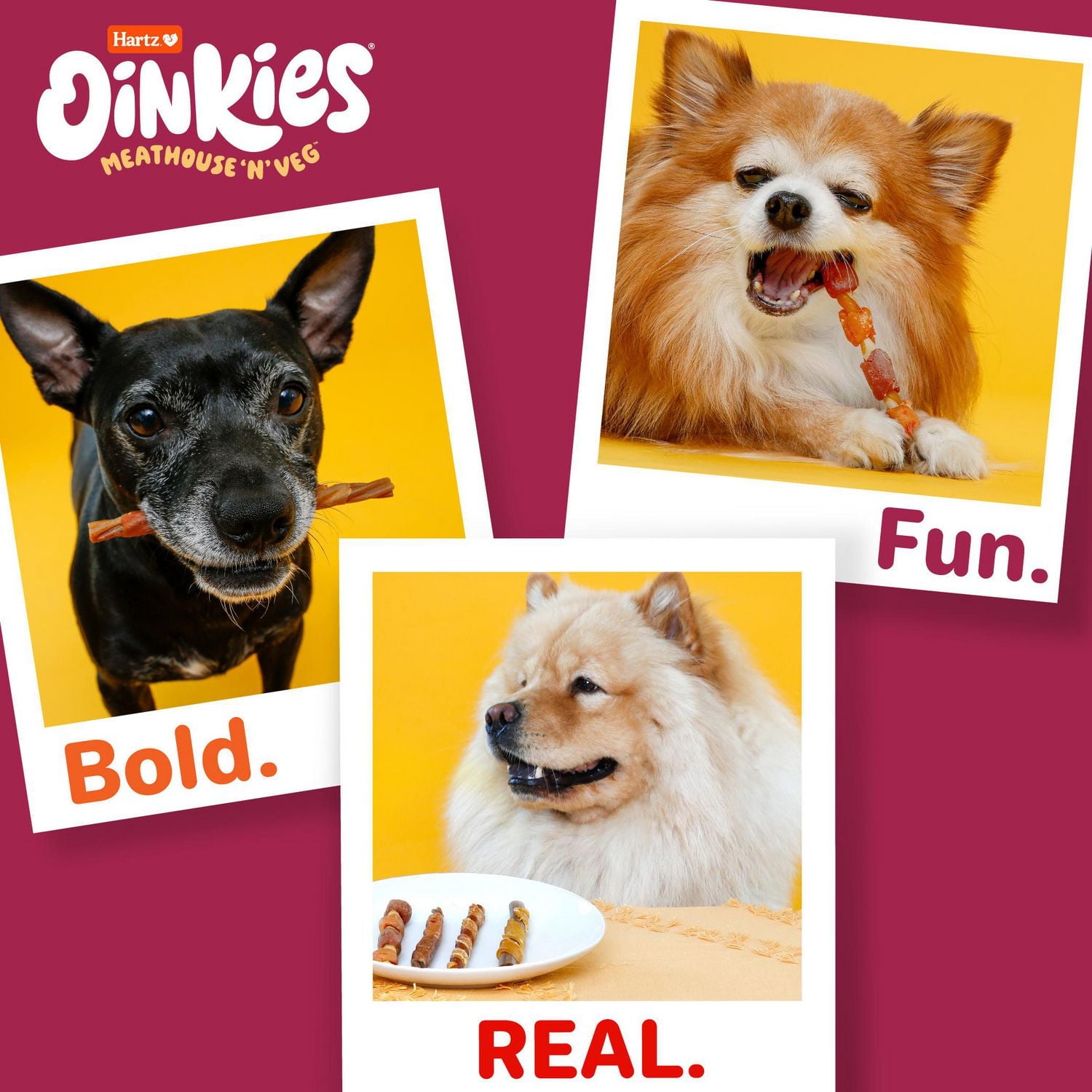 Côtes levées Oinkies Meathouse N'Veg 20pk Poulet, Canard, Légumes, Beurre De Cacahuète