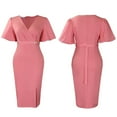 thumbnail image 2 of Womens 950S Vintage Church Office Party Dress Church Bodycon Midi Pencil Dress, 2 of 8