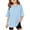 1-Light Blue27, variant on Byoo Tween Girl Solid T-Shirt Oversized Short Sleeve Round Neck Basic Pullover T Shirt Comfy Leisure Pullover Top
