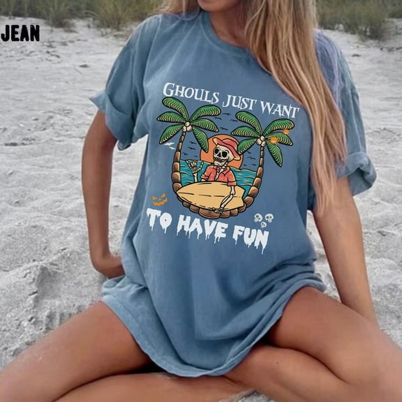 Summerween Shirt, Funny Beach Shirt, Creep It Real Shirt, Summerween Shirt, Funny Fall Party, Spooky Skeleton Shirt,