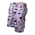 thumbnail image 4 of GrmtClth Halloween print shorts for men Funny Jack O Lantern Fun Graphic Daily Summer Shorts Loose Zipper Pocket Short Trousers Outdoor Fun Holiday Clothing Purple XL, 4 of 5