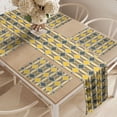 thumbnail image 2 of Ambesonne Geometric Table Runner & Placemats, Rhombus and Stripes, Placemat 4 pcs + Runner 16"x72", Grey Yellow White, 2 of 2