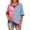 Red, variant on Women's Striped Crew Neck Short Sleeve Top Colour Block, Polyester, Casual Style, Multiple Sizes
