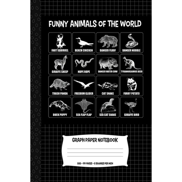 Funny Animals Of The World - Graph Paper Notebook : For Boys And Girls Science And Math Students - 5 Squares Per Inch - Quad Ruled - Internet Meme Slang Names (Paperback) Funny Animals Of The World - Graph Paper Notebook : For Boys And Girls Science And Math Students - 5 Squares Per Inch - Quad Ruled - Internet Meme Slang Names (Paperback)