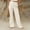 Beige, variant on Dasayo High Rise Pants Women Beach Palazzo Beige Straight-Leg Trousers Drawstring Solid Flowy Pants Women's Sweatpants L