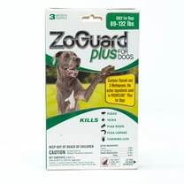 ZoGuard Plus Flea and Tick Treatment for Dogs, 3 Month Supply (89-132 lbs)