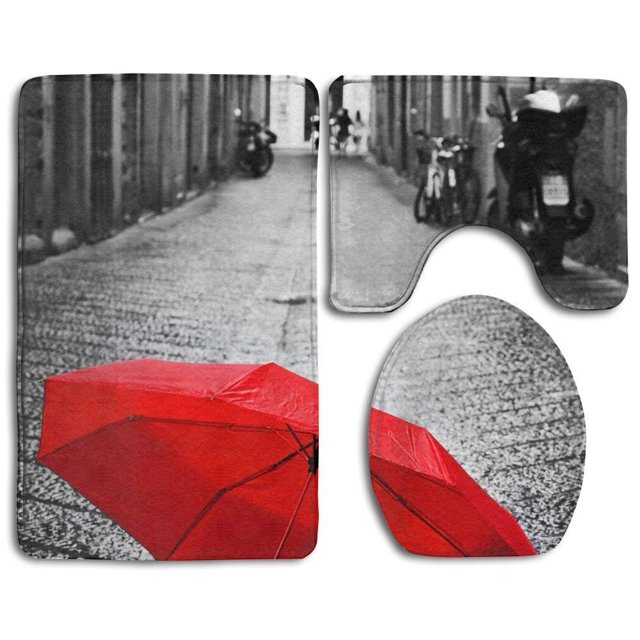 ABPHQTO Pimientos rojos Juego de alfombras de baño de 3 piezas Alfombra de baño Alfombra de contorno y tapa de inodoro ABPHQTO Cont-CHAPPLE-29496