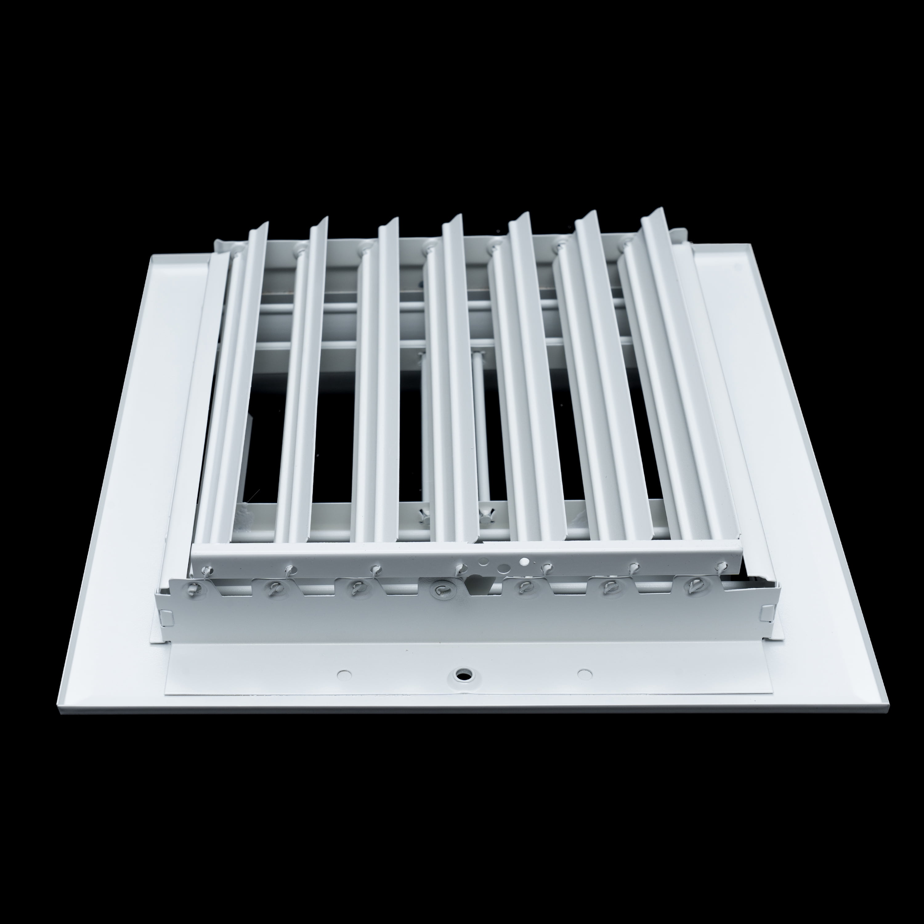 Fits 12x6 Duct Opening Aluminum 3-WAY Adjustable Air Supply Grille by Handua | Curved Blade Register Vent Cover for Sidewall & Ceiling | White | Outer Size: 13.75" X 7.75"