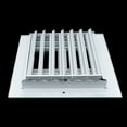 thumbnail image 5 of Fits 12x6 Duct Opening Aluminum 3-WAY Adjustable Air Supply Grille by Handua | Curved Blade Register Vent Cover for Sidewall & Ceiling | White | Outer Size: 13.75" X 7.75", 5 of 9