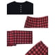 thumbnail image 5 of Conjuntos de pijamas a juego para la familia INSPIRE CHIC, de manga larga y pantalones de búfalo, ropa de dormir navideña de 2 piezas, M rojo, 5 of 6