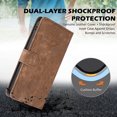thumbnail image 4 of Jiahe Cover for Samsung Galaxy A73 5G, Magnetic Wallet Case with Credit Card Holder,Shockproof Folio Flip Leather Card Slot Stand with Wrist Strap and RFID Blocking Cover, brown, 4 of 4