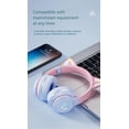 thumbnail image 5 of YUNOVA Foldable Cat Ear Wireless Bluetooth Headphones with LED Breathing Lights, Compatible with iPhone iPad Android Smartphones Tablets, Ideal for Kids Study, Online Classes, Back to School Gifts, 5 of 9