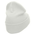 thumbnail image 3 of Farmer Embroidered 12 Inch Long Knitted Beanie - White OSFM, 3 of 5