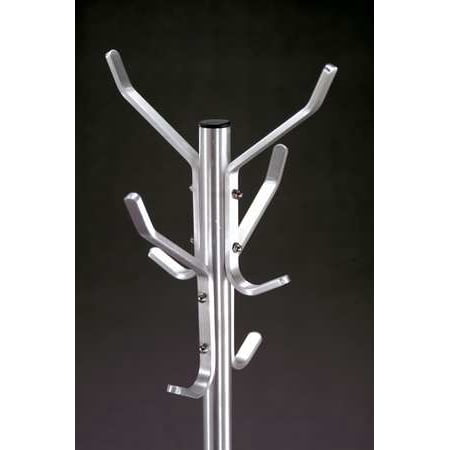 GLARO 302SA Coat Tree,4 Double Hooks,69 In H,Satin