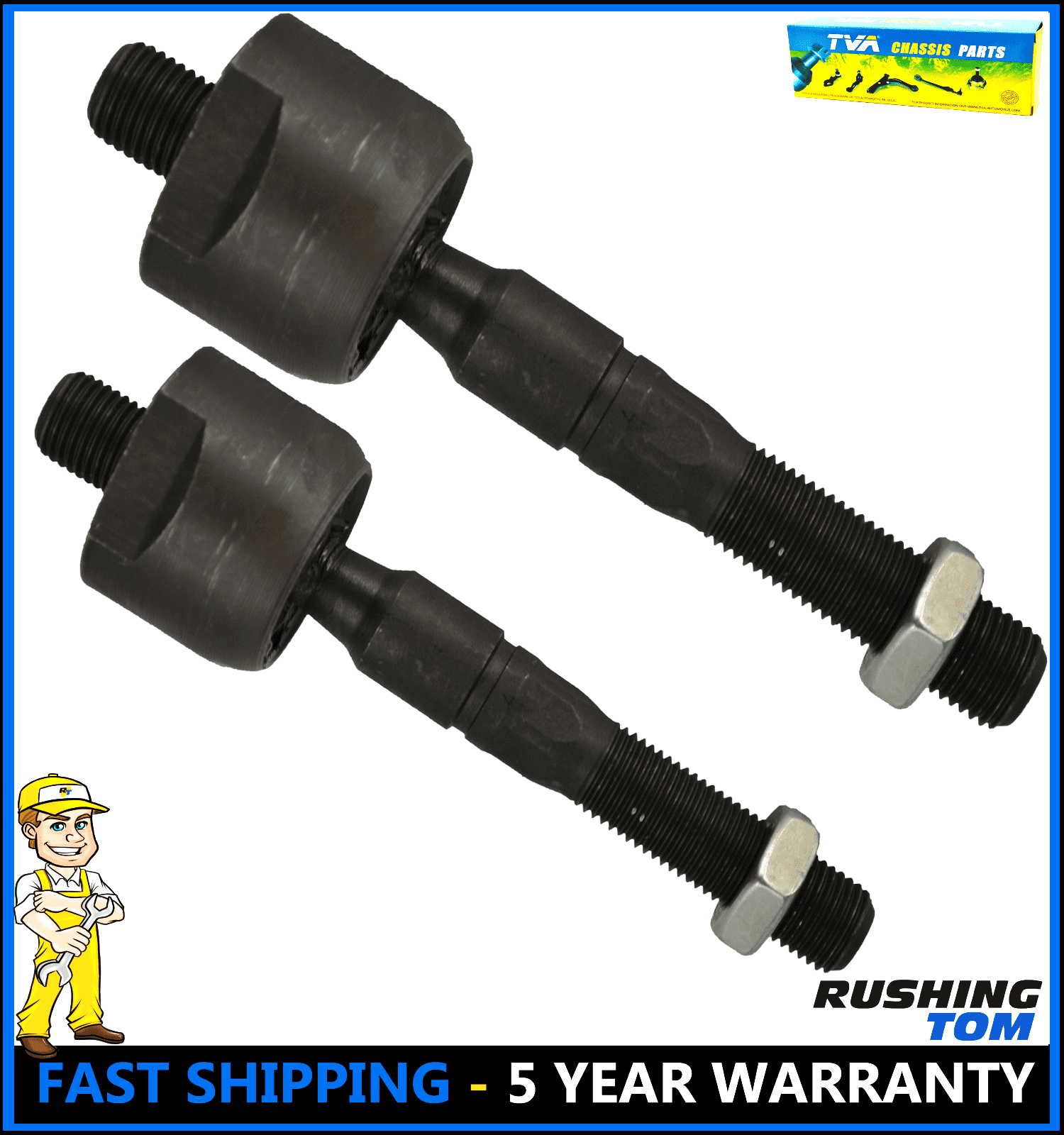 2 Front Inner Tie Rod for 20032007 Honda Accord 3.0L 2997CC V6 Acura