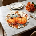 thumbnail image 4 of 5pcs Fall Pumpkin & Maple Leaf Seasonal Placemat, Waterproof Anti-Fouling Fabric, Thanksgiving & Halloween Themed Print, Decorative Table Mat for Kitchen Dining Room Autumn Party & Home Festive Decor, 4 of 6