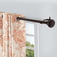 thumbnail image 4 of Deco Window 2 Pcs 84 to 120 Inches Adjustable Curtain Rod for Windows with Stacked Round Finials ( 1'' Diameter, Brown), 4 of 6
