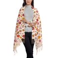 thumbnail image 2 of Fotbe Fall 70s Groovy Hippie Print Womens Fall Winter Scarf Tassel Soft Warm Blanket Scarves Womens Shawl Wraps, 2 of 8