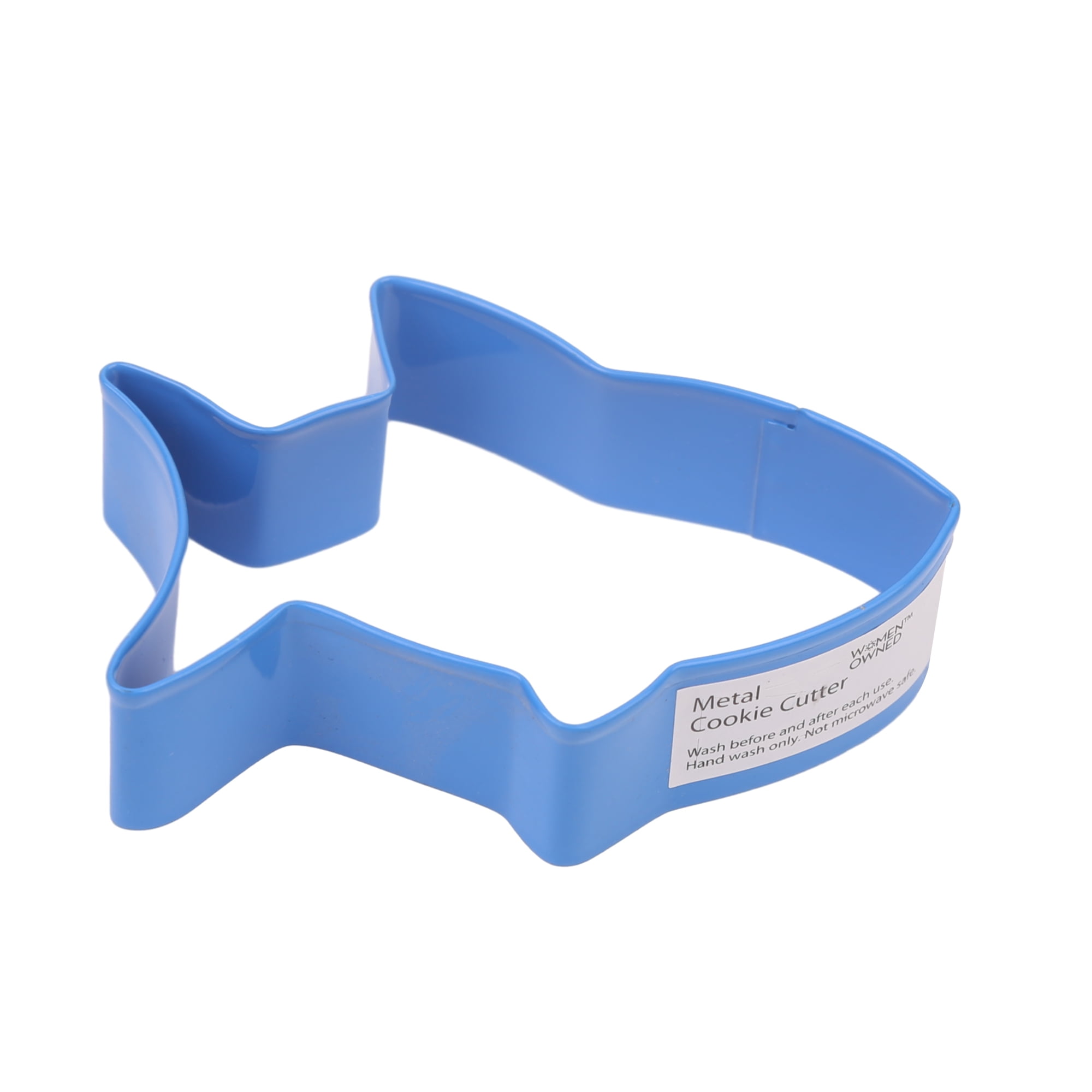 Shark Cookie Cutter, Blue, Stainless Steel, Double Side, Baking, Way to Celebrate