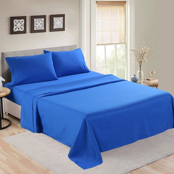 JML Bed Sheet Set 4 Piece Full Size Soft Brushed Microfiber Sheet Set