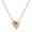 Rose Gold,June, variant on Linawe Rhinestone Pendant Necklace for Women, Hypoallergenic Stainless Steel Chain Double Circle Necklace, Interlocking Rose Gold Necklaces Moissanite Diamond Crystal Jewelry