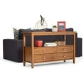 thumbnail image 2 of SIMPLIHOME Warm Shaker Sofa Console Tables, Light Golden Brown, 2 of 5