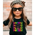 thumbnail image 4 of Panthers Sports Fan Shirt for Women and Teens Colorful Girly School Mascot T-Shirt Black Shirt Youth Small, 4 of 5