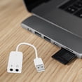 thumbnail image 3 of Miangastore External Sound Card Usb White 2Pcs 1.97 x 0.39 x 0.2 In, 3 of 8