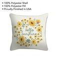 thumbnail image 6 of (2 pack) Mainstays 16" x 16" Hello Sunshine Decorative Outdoor Throw Pillow, Off-White/Yellow, 6 of 9