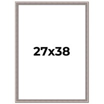 27x38 Frame Grey Real Wood Picture Frame Width 1.25 inches | Interior Frame Depth 0.5 inches | Hans