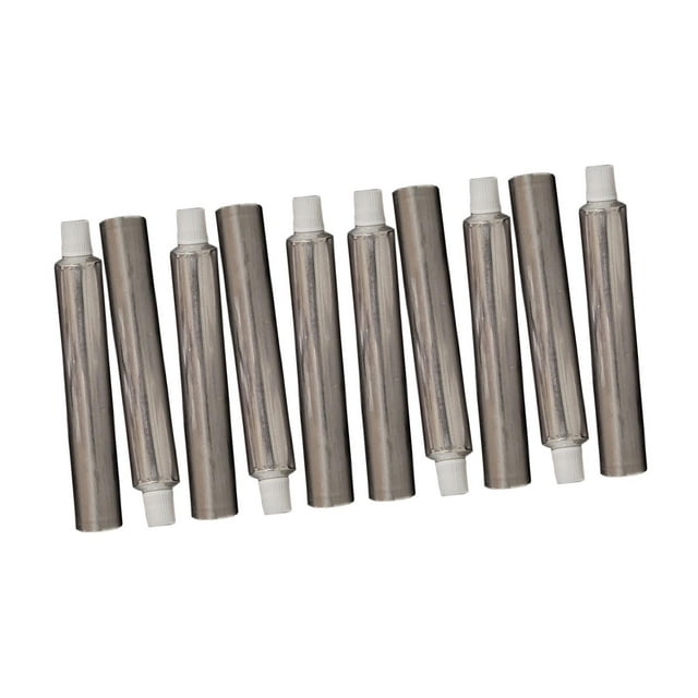 Tubos de pintura vacíos, tubos de aluminio vacíos, prácticos con tapas, envase rellenable 10 unidades de 50 ml