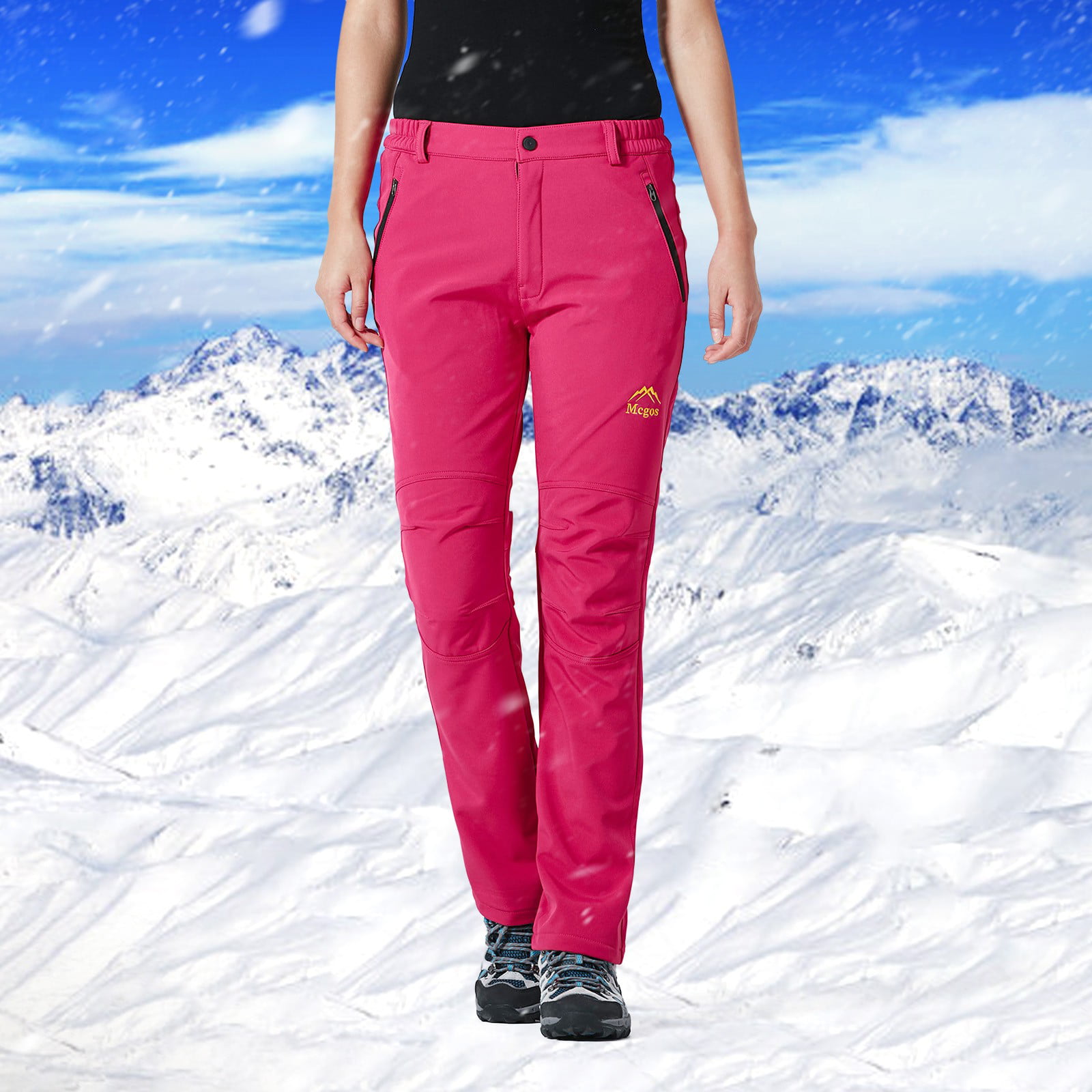 Thick Thermal Women Windproof Winter Snow Ski Pants Trousers Fleece Lined US 