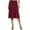 Red, variant on Womens Basic Solid Midi Skirts Casual Knee Length A-Line Skirt Lightweight Flare Pull On Closure Skirt Plus Size Red, XXL