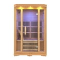 thumbnail image 6 of Heat Wave Indoor Hemlock Dry 2 Person Carbon Infrared Sauna, 1.8kW, 6 of 12