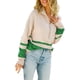 thumbnail image 3 of VISgogo Mujer Otoño Invierno Jersey de Punto Manga Larga Solapa Cremallera Patchwork Sudadera VISgogo moda, 3 of 9