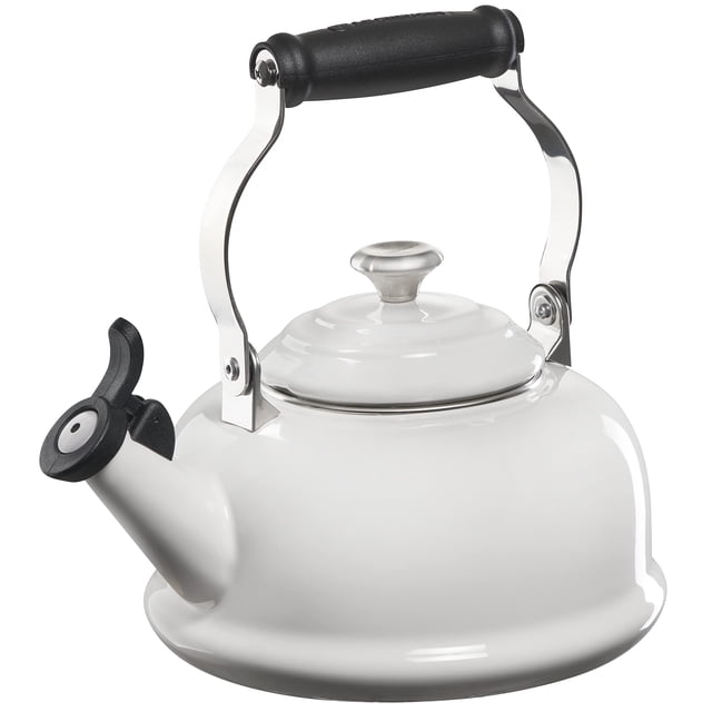 Tetera Le Creuset de acero esmaltado 1,6 L blanca